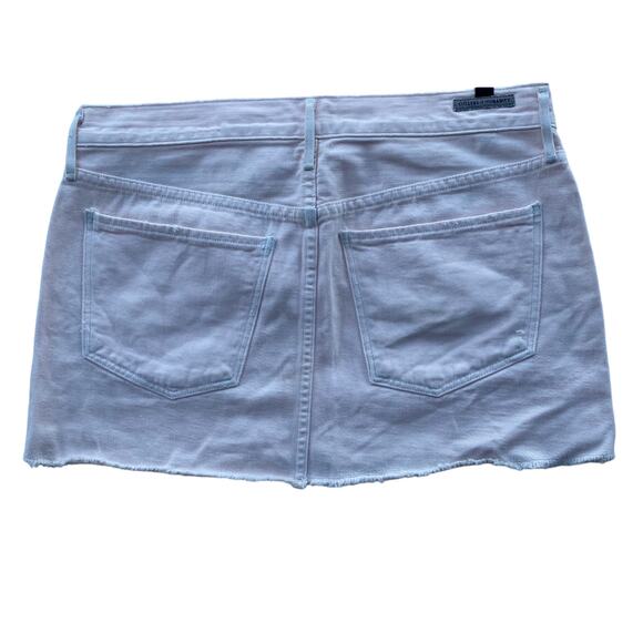 New Citizens of Humanity by Jerome Dahan Pink Cut Off Hem Denim Mini Skirt 25 - Picture 8 of 13